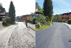 Edlinger Straße - Vergleich Vorher-Nachher